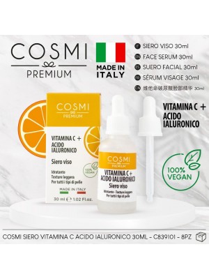 Sérum facial vitamina c + ácido hialurónico